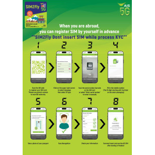 AIS SIM2FIY 亞洲 31國 8天 5G/4G 無限《購買3張免費順豐》上網卡《需要登記》